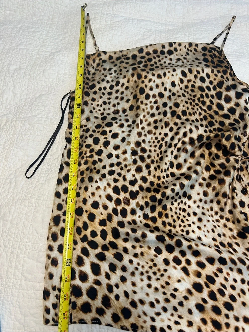 NWT Zara Two Piece Set Leopard Print Wide Leg Pants Small Cowl Top XS